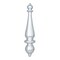 Vickerman 14" Silver Matte Finial Drop UV Dril 2/Bg - N150807DMV